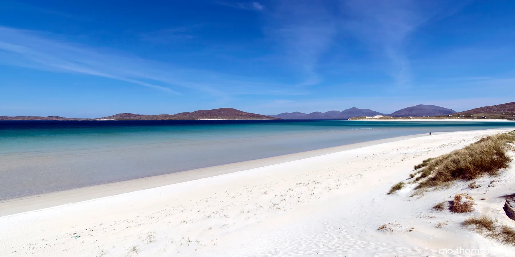 Aerial shot of Luskentyre and Seilebost