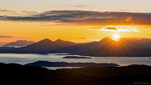 Sunset over Skye and Rum post image