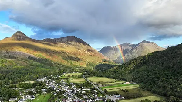Rainbow in the glen post image