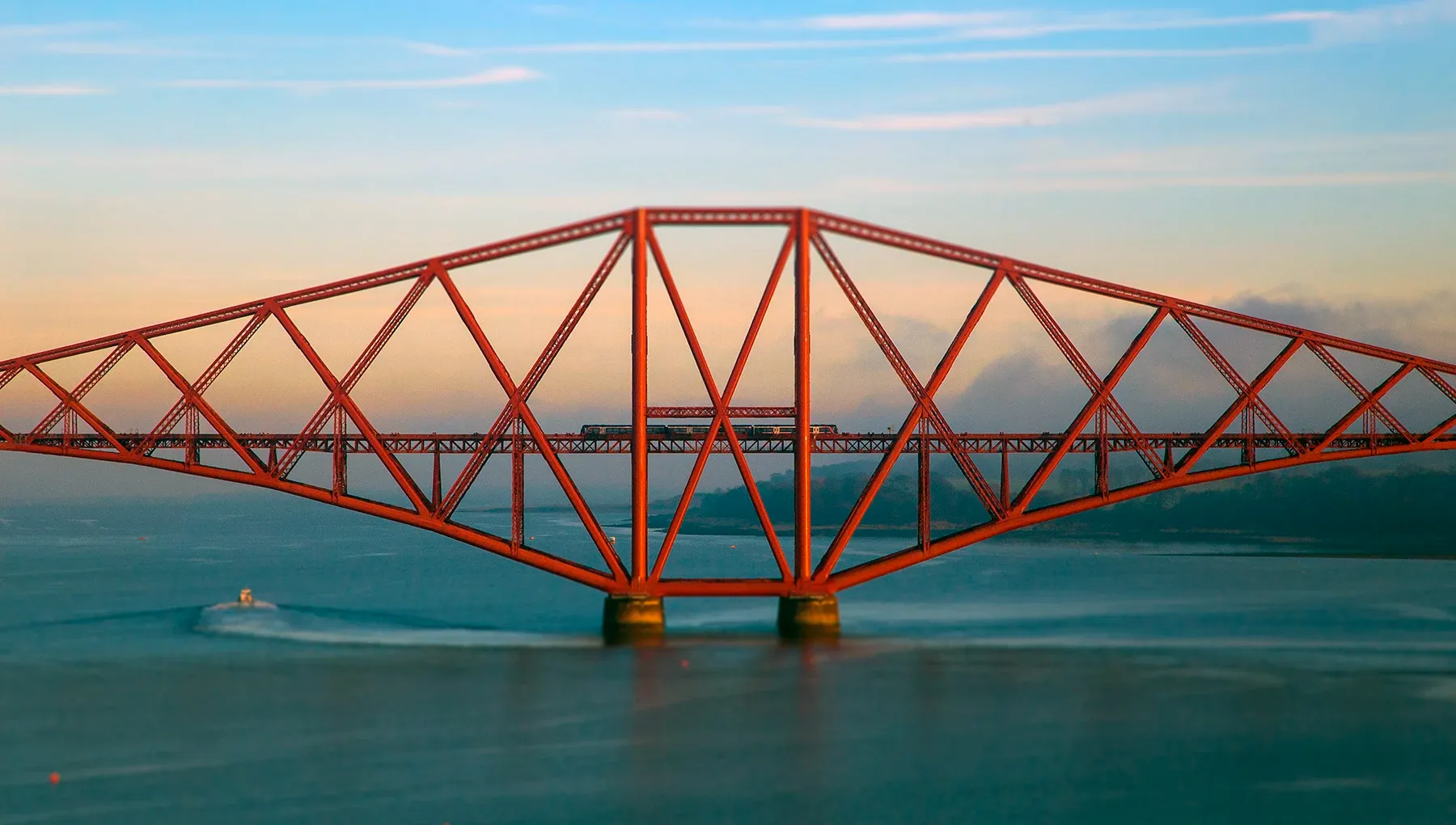 The red rail bridge