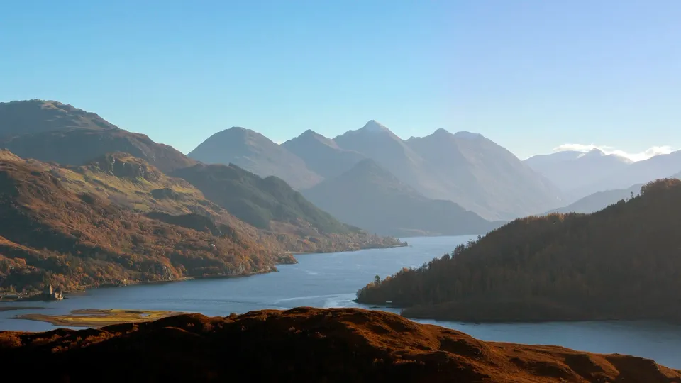 Eilean Donan Castle and the Five Sisters
